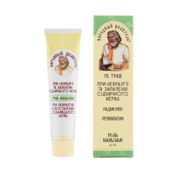 15 žolelių gelis prieš neuralgiją ir sėdimą nervą, 40 ml