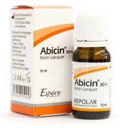 Abicin 30% priešgrybelinis eglės dervos nagų lakas, 10 ml