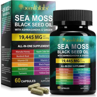 Jūros dumblių ir superžolelių kompleksas, 60 kapsulių