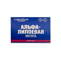 Golden Pharm Alfa-lipoinė rūgštis 180 mg, 30 tablečių
