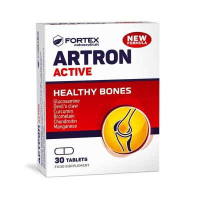 Fortex Artron aktiv gliukozaminas + bromelainas + inkaruočio ekstraktas, 30 tablečių