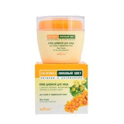 Dieninis kremas veidui su šaltalankių aliejumi ir liepų žiedų ekstraktu, sausai ir normaliai odai, 50 ml