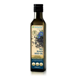 Bioherba juodgrudės aliejus juodųjų kmynų šalto spaudimo, nerafinuotas, 250 ml Bioherba juodgrudės aliejus juodųjų kmynų šalto spaudimo, nerafinuotas, 250 ml