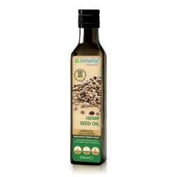 Bioherba kanapių sėklų aliejus šalto spaudimo, nerafinuotas, 250 ml Bioherba kanapių sėklų aliejus šalto spaudimo, nerafinuotas, 250 ml