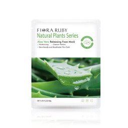 Flora Ruby Alavijų raminamoji drėkinamoji lakštinė veido kaukė 30 g, 5 vnt