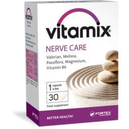 Vitamix nervams, magnis, vitaminas b6, 30 kapsulių Vitamix nervams, magnis, vitaminas b6, 30 kapsulių