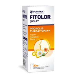 Fitorol purškalas gerklei su saldikliu ir čiobrelių ramunių ir propolių ekstraktais, 30 ml Fitorol purškalas gerklei su saldikliu ir čiobrelių ramunių ir propolių ekstraktais, 30 ml