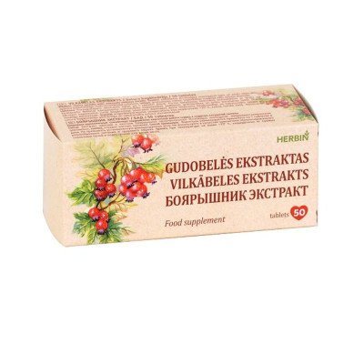 Herbin gudobelės ekstraktas, 50 tablečių