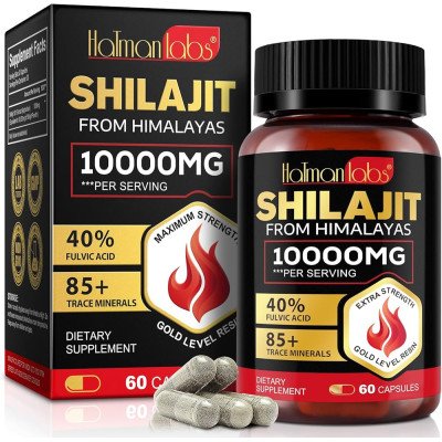 HatmanLabs® Shilajit (Mumijo) iš Himalajų 10:1 ekstraktas, 60 kapsulių