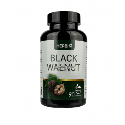 Herbin Juodasis riešutmedis 500 mg, 90 kapsulių
