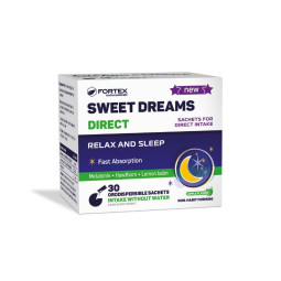 Sweet dreams direct miego milteliai, melatoninas, gudobele, melisa, 30 pakelių Sweet dreams direct miego milteliai, melatoninas, gudobele, melisa, 30 pakelių