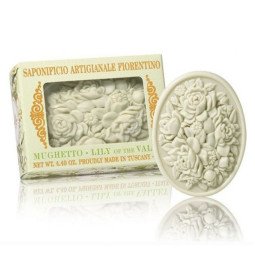 Fiorentino Itališkas rankų darbo muilas su gėlių rašto įspaudu Pakalnutė, 125 g