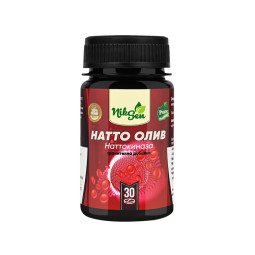 Natto Oliv kraujotakai ir trombų susidarymo rizikai, 30 kapsulių Natto Oliv kraujotakai ir trombų susidarymo rizikai, 30 kapsulių