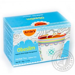 Žolelių arbata Obeslim kūno svorio kontrolei, 20 pakelių Žolelių arbata Obeslim kūno svorio kontrolei, 20 pakelių