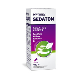Fortex Sedaton pasiflora + gudobelė + melisa + B6, raminantis efektas, 100 ml Fortex Sedaton pasiflora + gudobelė + melisa + B6, raminantis efektas, 100 ml
