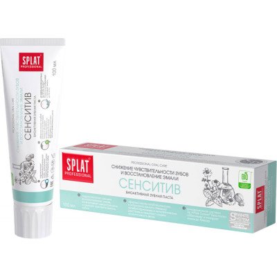 Splat Professional Sensitive – dantų pasta jautriems dantims, be fluoro, 100 ml Splat Professional Sensitive – dantų pasta jautriems dantims, be fluoro, 100 ml