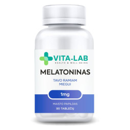 Vita-Lab Melatoninas 1 mg (miegui), 90 tablečių Vita-Lab Melatoninas 1 mg (miegui), 90 tablečių