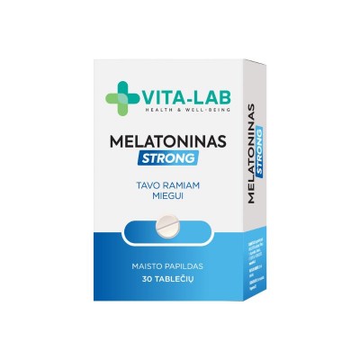 VITA-LAB melatoninas strong 2 mg, 30 tablečių