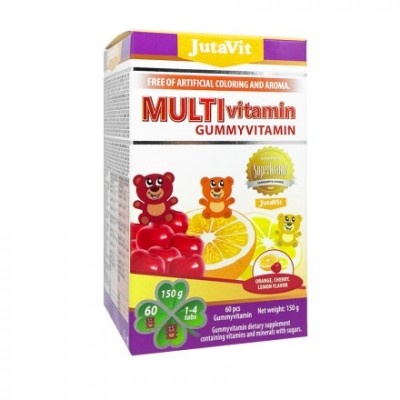 JutaVit multivitamin guminukai vaikams, 60 guminukų