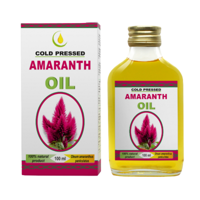 Burnočio (amaranto) sėklų šalto spaudimo, nerafinuotas aliejus, 100 ml