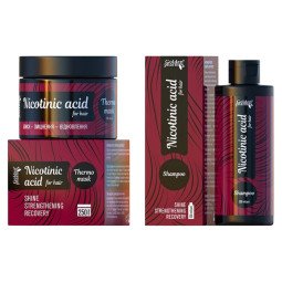 Nikotino rūgšties kompleksas plaukams (šampūnas ir kaukė)
