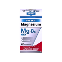 JutaVit Organinis magnis + B6 + D3, 70 tablečių JutaVit Organinis magnis + B6 + D3, 70 tablečių