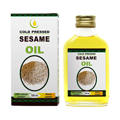 Sezamų sėklų šalto spaudimo, nerafinuotas aliejus, 100 ml