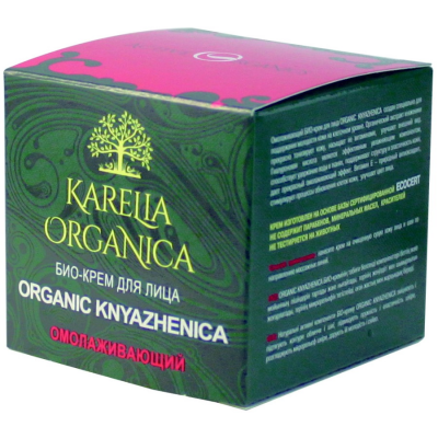 KARELIA bio-kremas veidui jaunystę puoselėjantis „Organic knyazhenica“, 50 ml