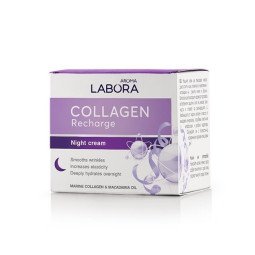Aroma labora naktinis glotninamasis veido kremas su makadamijos aliejumi ir jūriniu kolagenu, 50 ml Aroma labora naktinis glotninamasis veido kremas su makadamijos aliejumi ir jūriniu kolagenu, 50 ml
