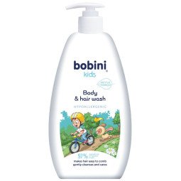 Bobini hipoalerginis vaikams kūno ir plaukų prausiklis 2in1, 500 ml Bobini hipoalerginis vaikams kūno ir plaukų prausiklis 2in1, 500 ml