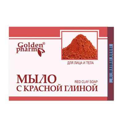 Golden pharm tualetinis muilas su raudonuoju moliu, 70 g