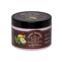 Herbal traditions plaukų kaukė su 7 žolelėmis, skirta plaukų stiprinimui ir augimo skatinimui, 300 ml.
