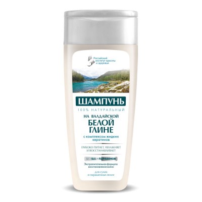 Fito kosmetik šampūnas su baltuoju moliu ir skysto keratino kompleksu, 270 ml