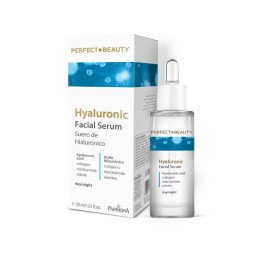 Perfect beauty veido serumas su hialiurono, kolagenu, niacinaminu ir elastinu, 30 ml Perfect beauty veido serumas su hialiurono, kolagenu, niacinaminu ir elastinu, 30 ml