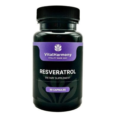 Vitalharmony resveratrolis 250 mg, 30 kapsulių Vitalharmony resveratrolis 250 mg, 30 kapsulių