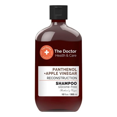 The doctor atstatomasis šampūnas pantenolis + obuolių actas, 355 ml