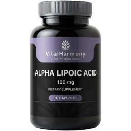 VitalHarmony alfa lipoinė rūgštis 100 mg, 90 kapsulių