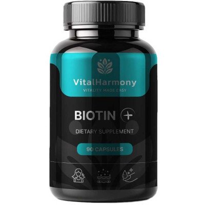 Vitalharmony biotinas plus, 90 kapsulių