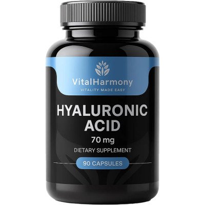 Vitalharmony hialurono rūgštis, 90 kapsulių Vitalharmony hialurono rūgštis, 90 kapsulių