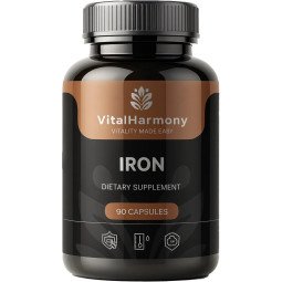 Vitalharmony geležis, 90 kapsulių