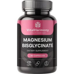 VitalHarmony magnio bisglicinatas, 90 kapsulių