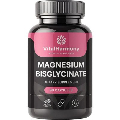 VitalHarmony magnio bisglicinatas, 90 kapsulių