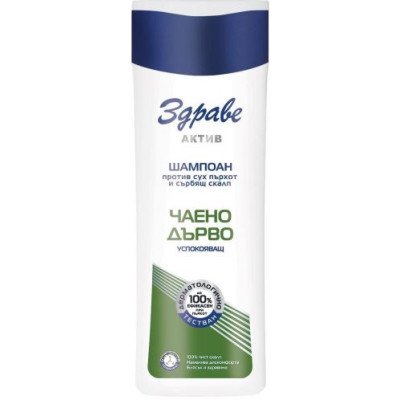 Zdrave aktiv raminantis šampūnas nuo pleiskanų su arbatmedžio aliejumi, 200 ml Zdrave aktiv raminantis šampūnas nuo pleiskanų su arbatmedžio aliejumi, 200 ml