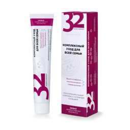 32 Pearls dantų pasta visai šeimai kompleksinei priežiūrai, 100 g