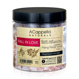Acappella naturals „Fall In Love“ sužadinanti vonios druska, 600 g Acappella naturals „Fall In Love“ sužadinanti vonios druska, 600 g
