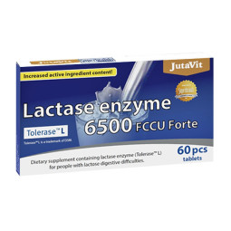 Jutavit 6500 FCCU forte laktazės fermentas, 60 tablečių Jutavit 6500 FCCU forte laktazės fermentas, 60 tablečių