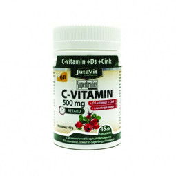 JutaVit vitaminas C + D3 + cinkas + erškėtis, 45 tabletės JutaVit vitaminas C + D3 + cinkas + erškėtis, 45 tabletės
