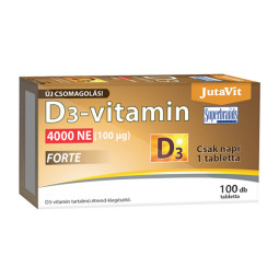 JutaVit vitaminas D3 4000 TV forte 100 mcg, 100 tablečių JutaVit vitaminas D3 4000 TV forte 100 mcg, 100 tablečių