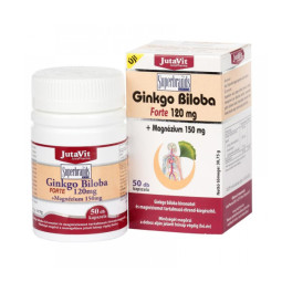JutaVit ginkgo biloba forte 120 mg + magnis 150 mg, 50 kapsulių JutaVit ginkgo biloba forte 120 mg + magnis 150 mg, 50 kapsulių