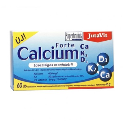 JutaVit calcium forte + K2 + D3 forte, 30 tablečių
